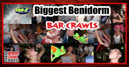 Benidorm Party Hard Bar Crawl