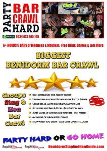 Stag and Hen Benidorm bar crawl