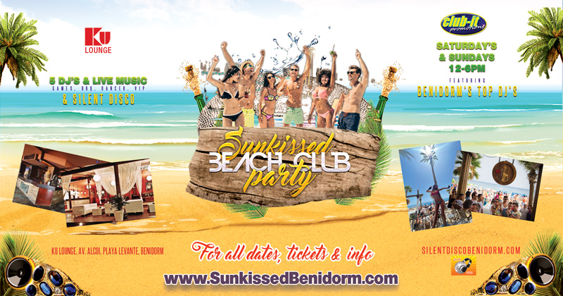 Sunkissed Benidorm beach club party for stag and hen events
