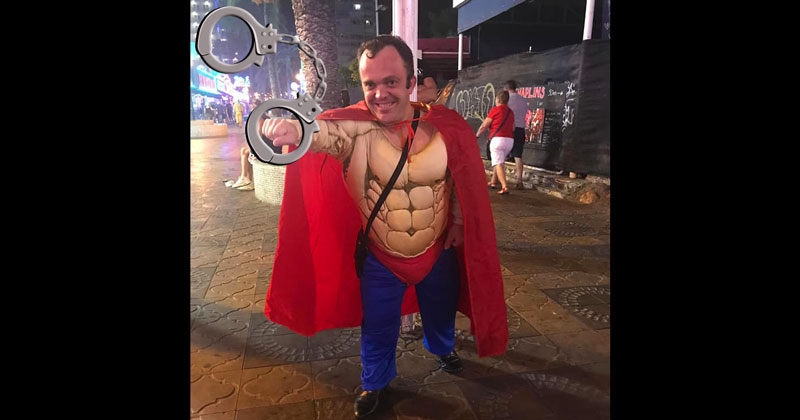 Dwarf Handcuffed Benidorm Stag Hen