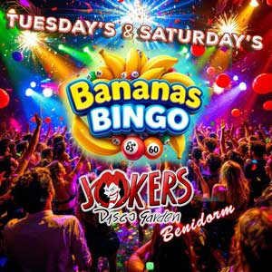 Benidorm stag activity bananas bingo